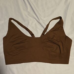 Maurices XL Brown Seamless Bralette/Sports Bra - Criss-Cross Back
